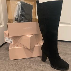 Brand new JustFab tall knee high boots in black